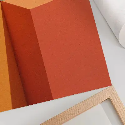 Poster mit geometrischer Architektur in harmonischen Farben für die Raumgestaltung