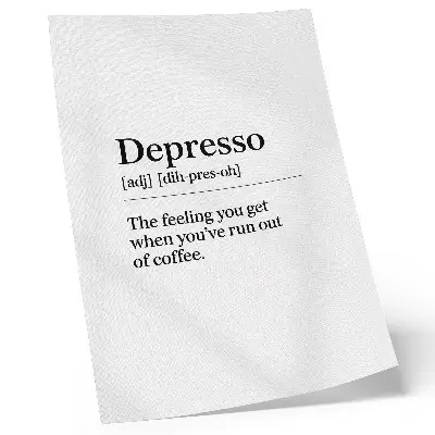Kunstdruck auf Leinwand mit der Definition von Depression