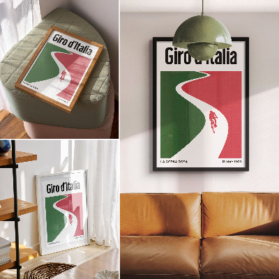 Wandposter Kontrastreiche Farben, dynamischer minimalistischer Stil