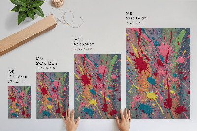 Kunstdruck leinwand Flecken in den Farben Gelb, Rosa und Türkis