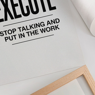 Kunstdruck leinwand Eine motivierende Inschrift in minimalistischer Form