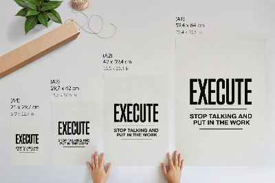 Kunstdruck leinwand Eine motivierende Inschrift in minimalistischer Form