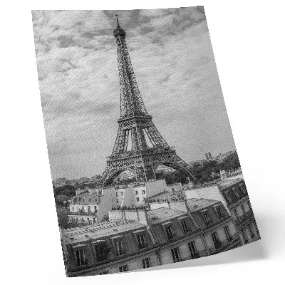 Wandposter eleganter Eiffelturm in moderner grauer Perspektive