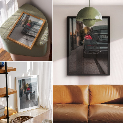 Wandposter Ein stilvolles Auto im urbanen Raum