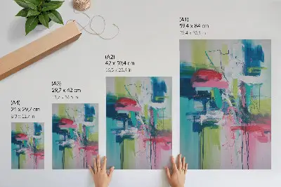 Poster intensive Farben mit Energie und Abstraktion