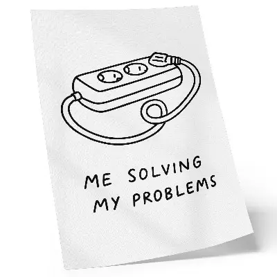 Leinwand Kunstdruck minimalistische Illustration mit Humor