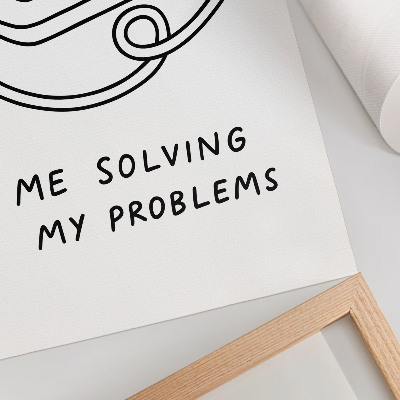 Kunstdruck leinwand Eine minimalistische Illustration mit Humor