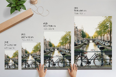 Wandposter Kanal Fahrrad Architektur Geschichte Frieden