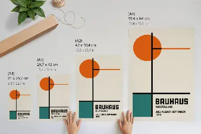 Kunstdruck auf Leinwand mit geometrischem Design in modernen Farben