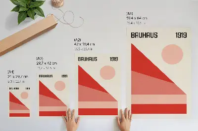 Wandposter geometrische Komposition im modernen Minimalismus