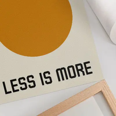 Poster Minimalistischer Kreis auf cremefarbenem Bauhaus-Hintergrund