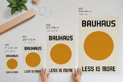 Poster Minimalismus-Kreis, Bauhaus-Creme-Hintergrund