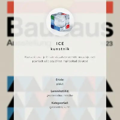 Poster Minimalistischer Kreis auf cremefarbenem Bauhaus-Hintergrund