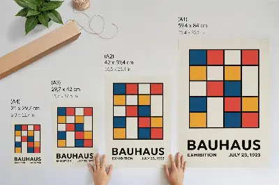 Leinwand-Kunstdruck mit geometrischen Formen im minimalistischen Stil