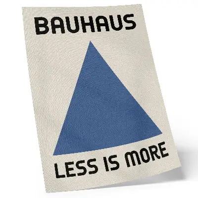 Wandposter mit geometrischer Schlichtheit im Bauhaus-Stil