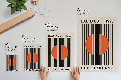 Kunstdruck leinwand Geometrisches Motiv mit Schwarz-Orange-Kontrast