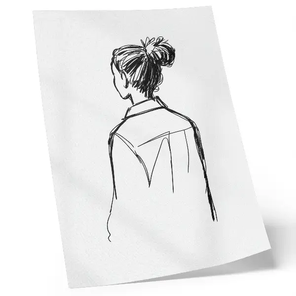 Poster minimalistische Silhouette in Schwarz-Weiß-Kontrast