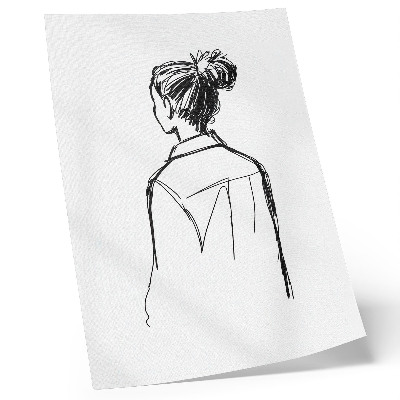 Poster Minimalistische Silhouette im Schwarz-Weiß-Kontrast