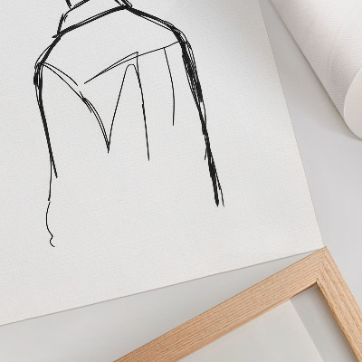 Poster Minimalistische Silhouette im Schwarz-Weiß-Kontrast