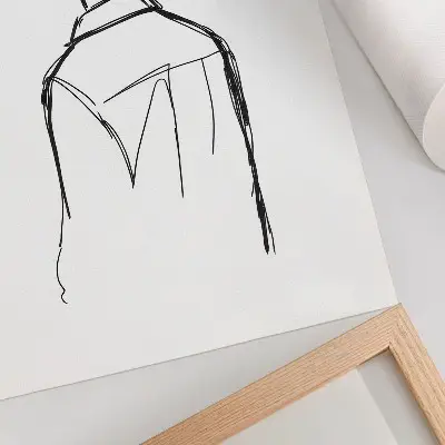 Poster minimalistische Silhouette in Schwarz-Weiß-Kontrast