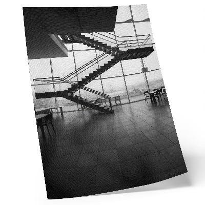 Poster Moderne Treppen, geometrische Eleganz