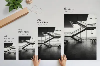 Poster moderne Treppen mit geometrischer Eleganz