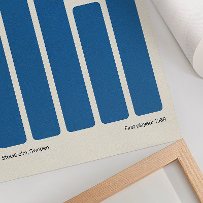 Kunstdruck leinwand Minimalistische Grafiken mit blauen Rechtecken