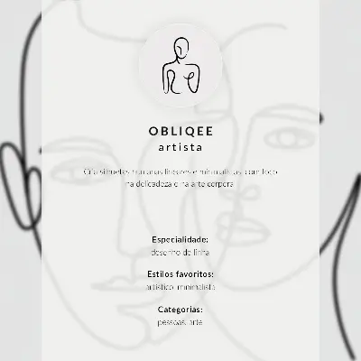Wandposter minimalistische Komposition mit Frauenumriss in Eleganz