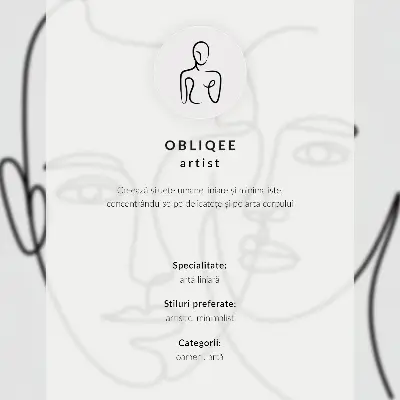 Wandposter minimalistische Komposition mit Frauenumriss in Eleganz