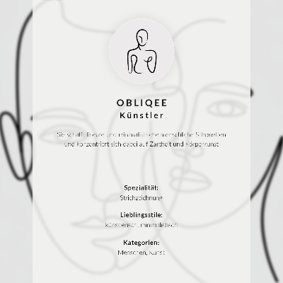 Wandposter Minimalistische Frauenumrisskomposition Eleganz
