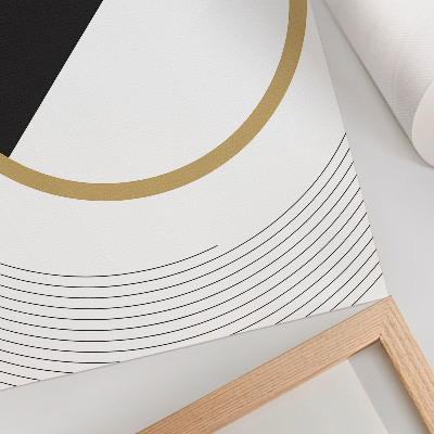Kunstdruck leinwand Geometrisches Muster, kontrastierende Farben, moderner Stil