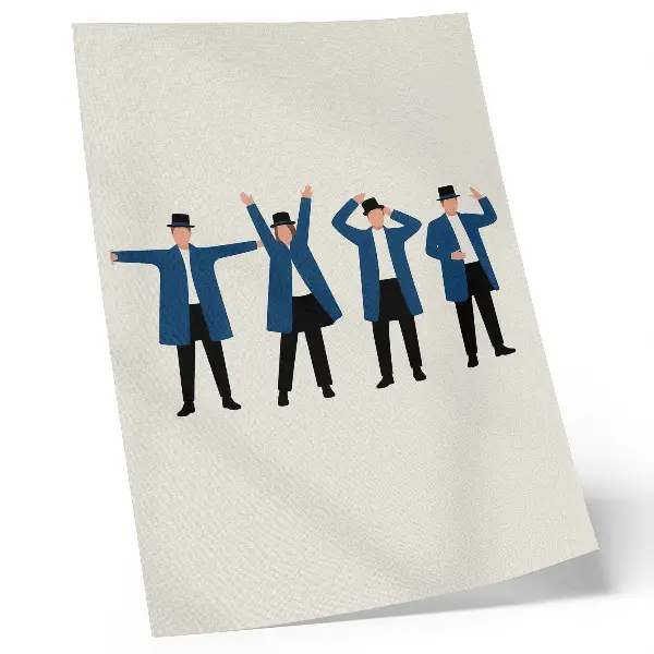 Poster mit modernen Charakteren im skandinavischen Stil