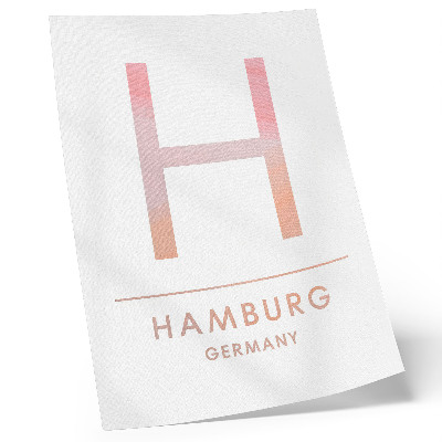 Wandposter Minimalistischer Buchstabe H, moderne Details, Pastelltöne