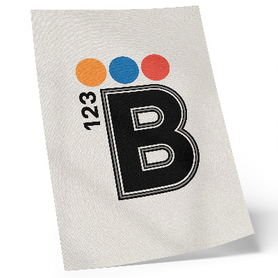 Wandposter Geometrischer Buchstabe mit bunten Tropfen