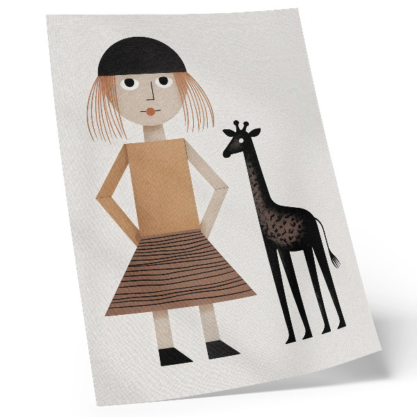 Wandposter Geometrische Figur mit Giraffen-Schlichtheit und -Stil