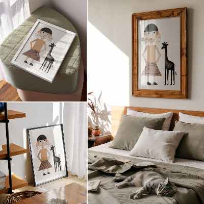 Wandposter Geometrische Figur mit Giraffen-Schlichtheit und -Stil