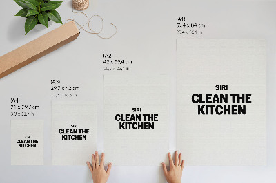 Poster Minimalistische Inschrift, kontrastierendes Motiv