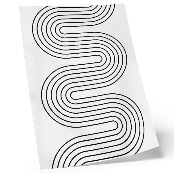 Wandposter Kontrastierende Linien, abstraktes Muster, Modernität