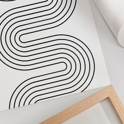 Wandposter Kontrastierende Linien, abstraktes Muster, Modernität
