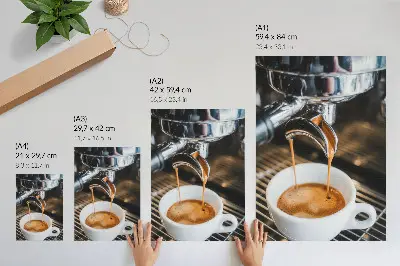 Poster ausdrucksstarkes Getränk in einer modernen weißen Tasse