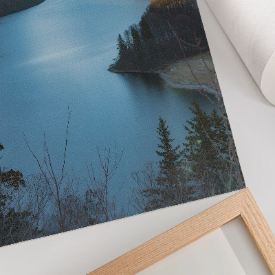 Kunstdruck leinwand Majestätische Berge, See, Sonne, Harmonie der Natur