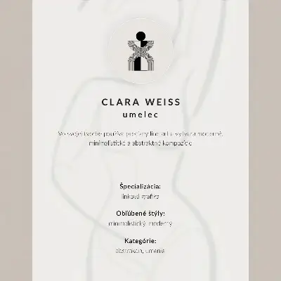 Poster mit zarter Silhouette eines Kaninchens in dünner Linie