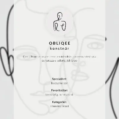 Poster minimalistische Gesichtskontur als moderne Skizze