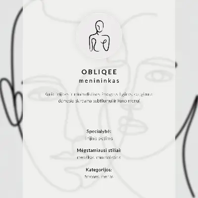 Poster minimalistische Gesichtskontur als moderne Skizze