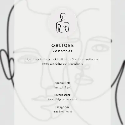 Poster minimalistische Gesichtskontur als moderne Skizze