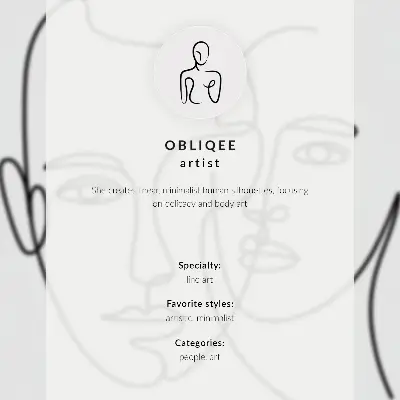 Poster minimalistische Gesichtskontur als moderne Skizze
