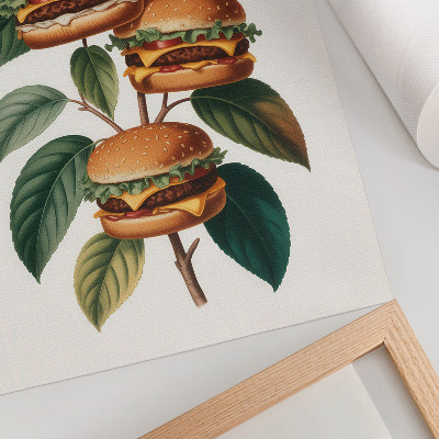 Poster Hamburger wachsen an den Ästen eines grünen Baumes
