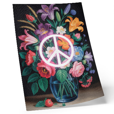 Poster Ein bunter Blumenstrauß, ein Symbol des Friedens