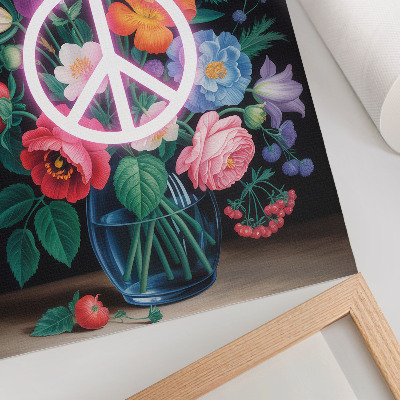 Poster Ein bunter Blumenstrauß, ein Symbol des Friedens