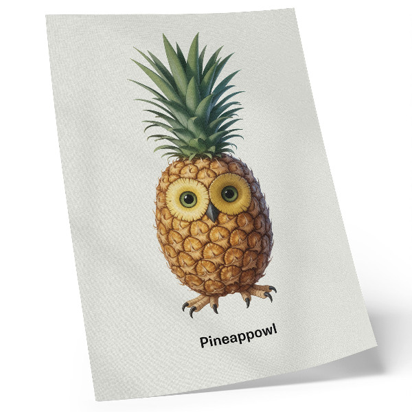 Kunstdruck leinwand Eine fantasievolle Kombination aus Ananas und Eule
